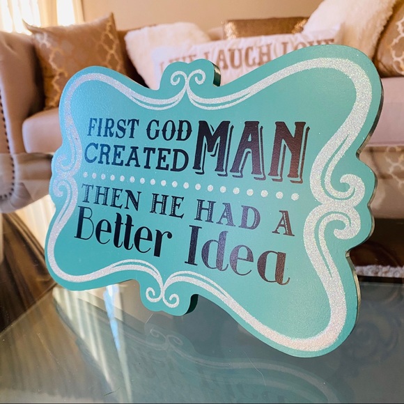 Funny Inspirational Wall Art Wood Block Decor - Picture 2 of 5